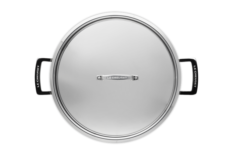 3-ply Stainless Steel Non-Stick Shallow Casserole with Lid