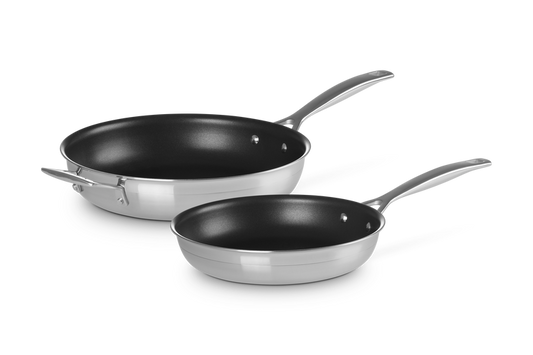 3-ply Stainless Steel Non-Stick 2-piece 24/28cm Frying Pan Set