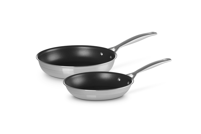 3-ply Stainless Steel Non-Stick 2-piece Frying Pan Set