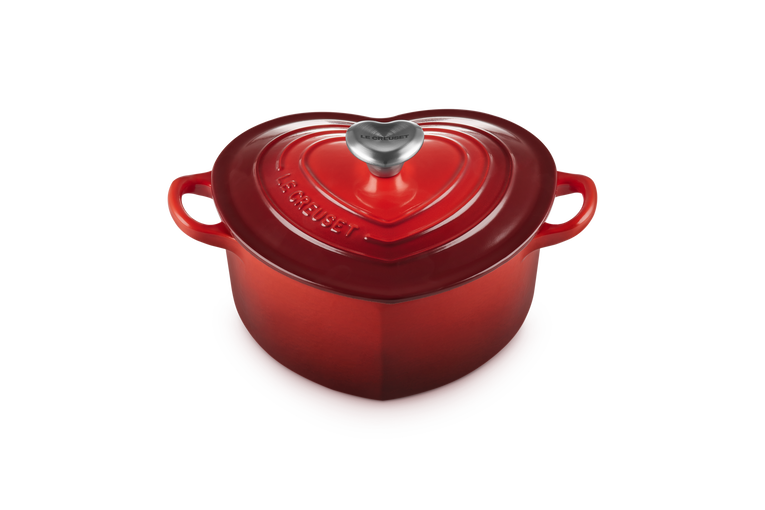 Cast Iron Heart Shaped Casserole with Heart Knob
