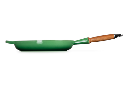 Cast Iron Frying Pan with Wooden Handle