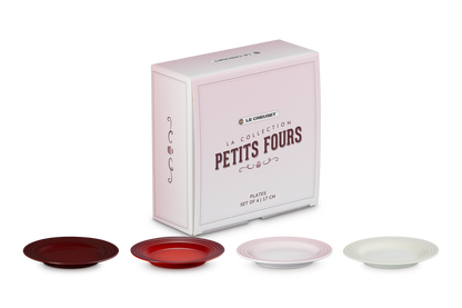 Stoneware Petits Fours Set of 4 Appetiser Plates