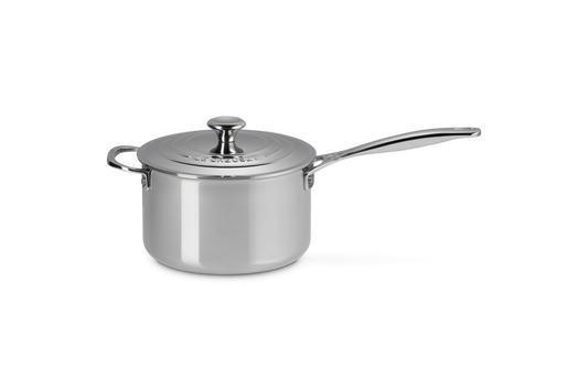 Signature Stainless Steel Saucepan with Lid and Helper Handle