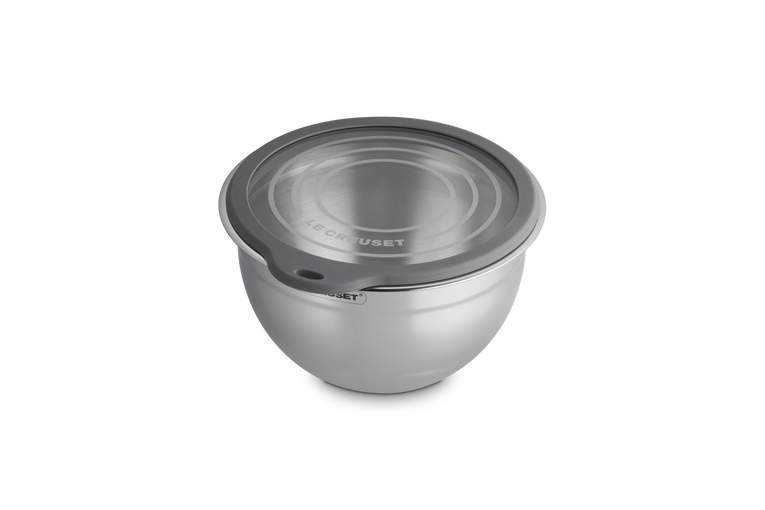 Stainless Steel Mixing Bowl with Glass Lid