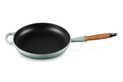 Cast Iron Frying Pan with Wooden Handle