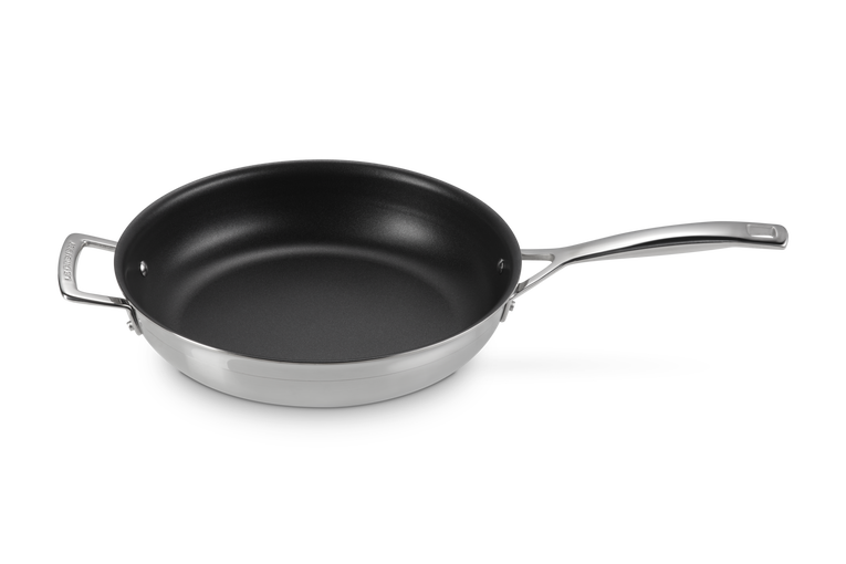 3-ply Stainless Steel Non-Stick Frying Pan with Helper Handle