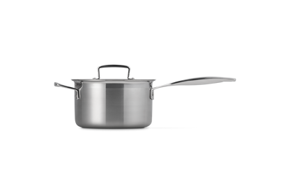 3-ply Stainless Steel Saucepan with Lid and Helper Handle