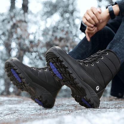 (Limited Time 70% Discount Event) Men's 2024 Winter New Ankle Support Wide Toe Snow Boots Orthopedic Arch Support Warm Anti-puncture Waterproof Non-slip Hiking Boots
