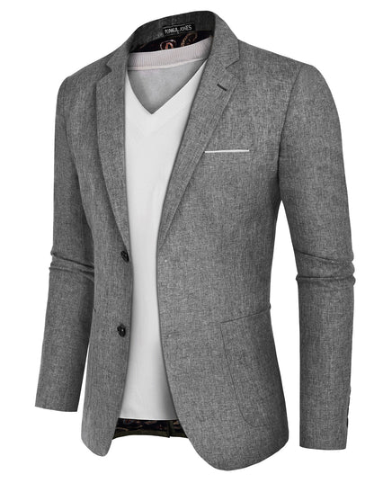 Men's Casual Sport Coat Blazer Two Buttons Lightweight Business Jackets