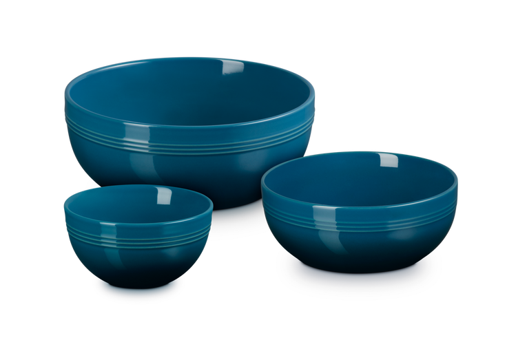 Stoneware Coupe Set of 3 Serving Bowls