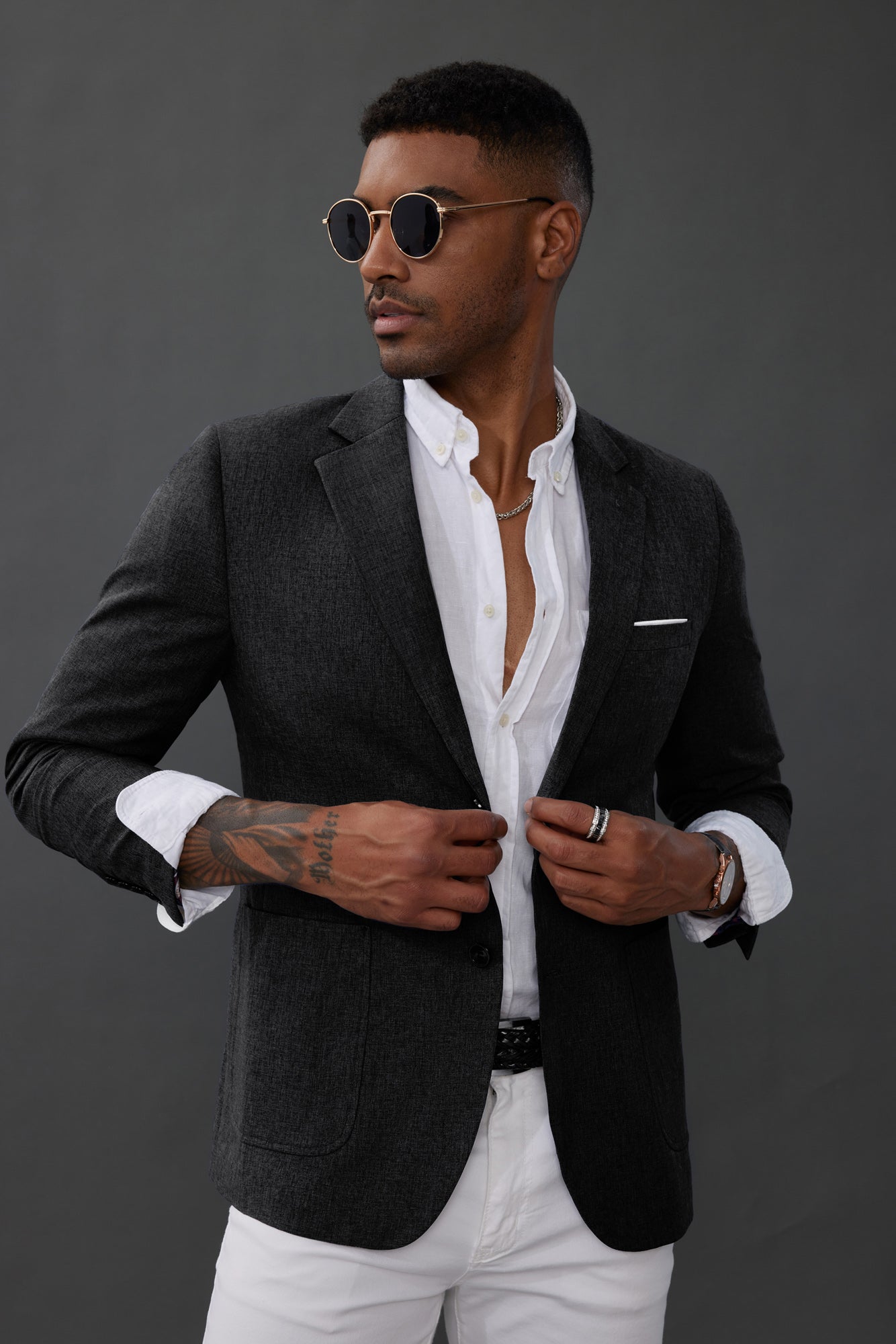 Men's Casual Sport Coat Blazer Two Buttons Lightweight Business Jackets