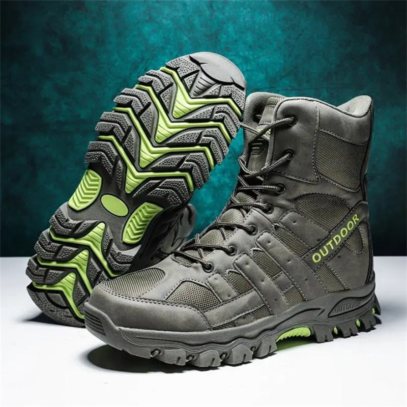(⏰Limited Time Discount 49% off) Men's Lightweight  Breathable Durable Anti-slip Hiking Boots Combat Army Boots Work Boots
